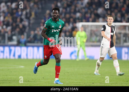 Torino, Italien. 22. Oktober 2019. Uefa Champions League Gruppe D. Fc Juventus vs FC Lokomotiv Moskva. Eder der FC Lokomotiv Moskva. Stockfoto