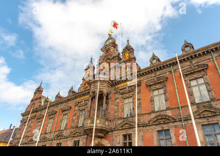 Low Angle View der Stadt Halle gegen den Himmel in Malmö, Schweden Stockfoto