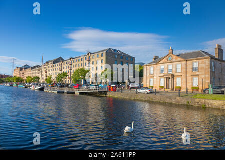 Speirs Wharf, Forth und Clyde Kanal, Glasgow, Schottland, Großbritannien, Europa Stockfoto