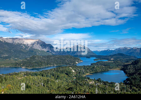 Der Blick auf den Cerro Campanario, Bariloche, Patagonia, Argentinien, Südamerika Stockfoto