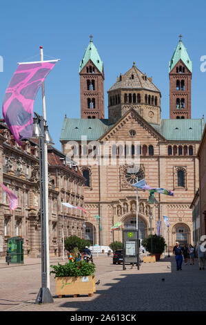 Die 11 centy romanische Dom, Speyer, Rheinland-Pfalz, Deutschland, Europa Stockfoto