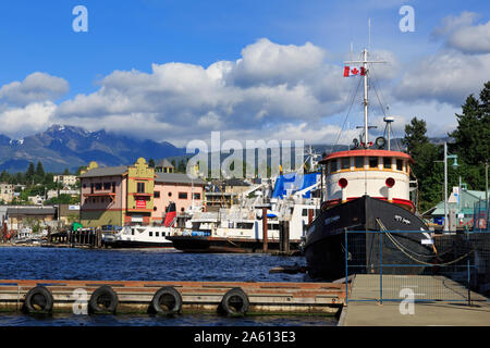 MV Songhee Tugboat, Port Alberni, Vancouver Island, British Columbia, Kanada, Nordamerika Stockfoto