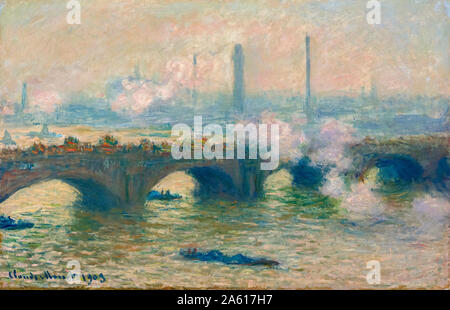 Claude Monet, Waterloo Bridge, grauer Tag, Landschaftsmalerei, 1903 Stockfoto