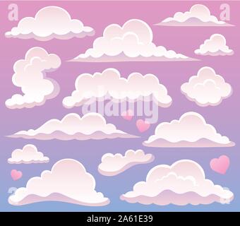 Wolken Thema Bild 5-eps 10 Vector Illustration. Stock Vektor