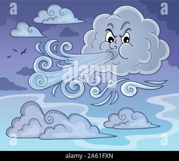 Wolken und Wind Thema Bild 2-eps 10 Vector Illustration. Stock Vektor