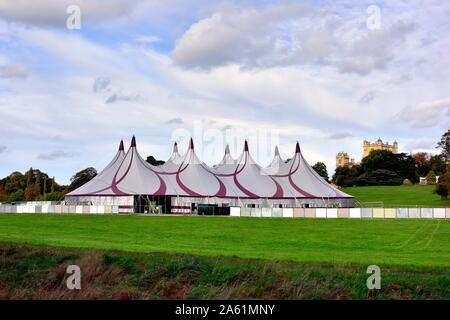 Event Zelt, Wollaton Park, Nottingham, England, Großbritannien Stockfoto