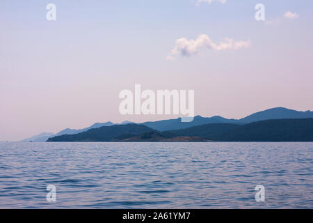 Nähert sich die Insel Mljet aus dem Westen, Dubrovnik-Neretva, Kroatien Stockfoto