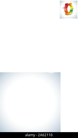 Farbenfrohe abstrakte 3D-Form auf hellen Hintergrund Stock Vektor