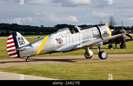 Curtiss-Wright P-36C (G-CIXJ) an der Flying Legends Airshow am 14. Juli 2019 Stockfoto