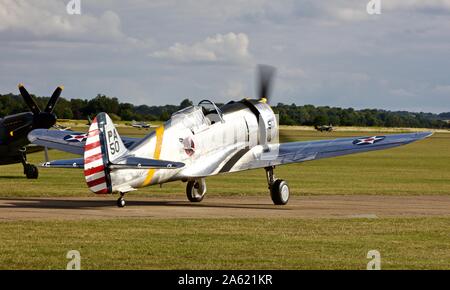 Curtiss-Wright P-36C (G-CIXJ) an der Flying Legends Airshow am 14. Juli 2019 Stockfoto