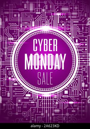 Cyber monday rosa Hintergrund. Vektor. Stock Vektor