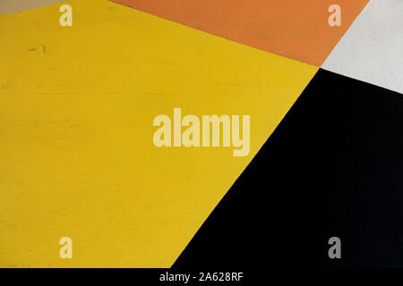 Bunte geometrische bemalten alten Wand Hintergrund Stockfoto