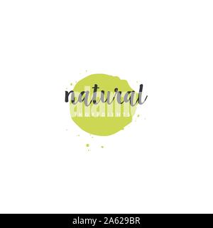 Naturprodukt-Icons und Elemente-Kollektion für den Lebensmittelmarkt, E-Commerce, Bio-Produkte Förderung, gesundes Leben und hochwertige Lebensmittel und Getränke. Stock Vektor