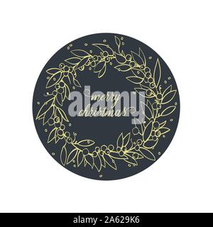 Frohe Weihnachten. Winter Holiday Gruß c Stock Vektor