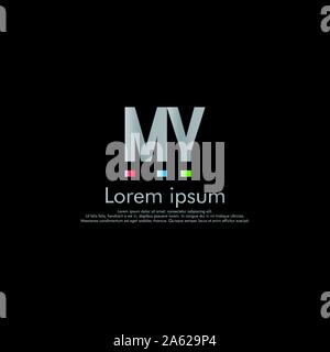 M Y MEINE Vektor erste abstrakte logo Konzept Stock Vektor