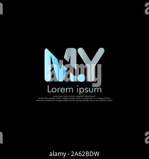 M Y MEINE Vektor erste abstrakte logo Konzept Stock Vektor