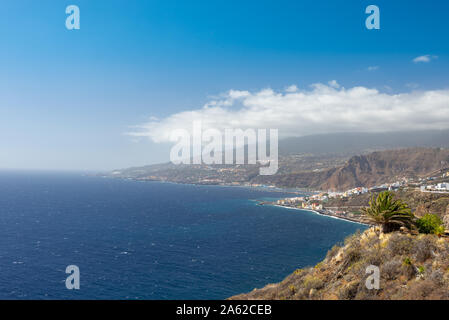 Panoramablick auf die Küste von La Palma Stockfoto