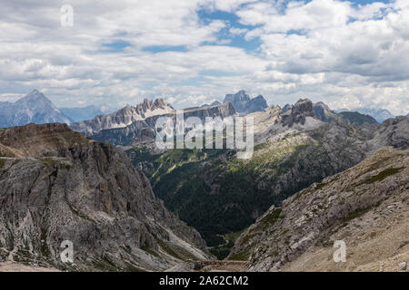 Italienischen Dolomiten, Blick vom Lagazuoi Berg Stockfoto