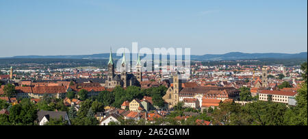 Skyline von Bamberg Oberfranken in Deutschland Stockfoto