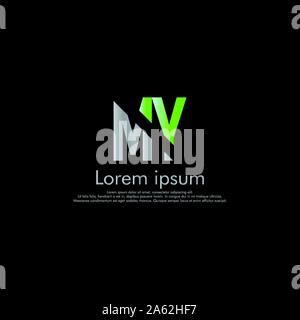 M Y MEINE Vektor erste abstrakte logo Konzept Stock Vektor