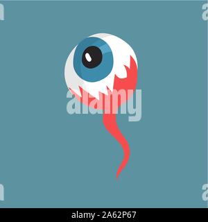 Symbol für flache Augen. Silhouette Auge. Stock Vektor