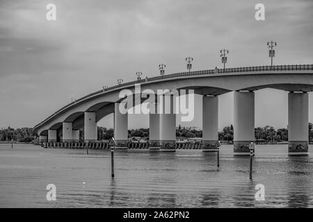 Daytona Beach, Florida. Juli 19, 2019. Panoramablick auf brodway Brücke Stockfoto