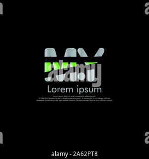 M Y MEINE Vektor erste abstrakte logo Konzept Stock Vektor