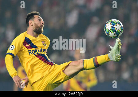 Lionel Messi (Barcelona) in Aktion während der Fußball Champions League, Gruppe F, 3. Runde, match SK Slavia Praha vs FC Barcelona, am 23. Oktober 2019, an der Sinobo Stadion in Prag, Tschechische Republik. (CTK Photo/Roman Vondrous) Stockfoto