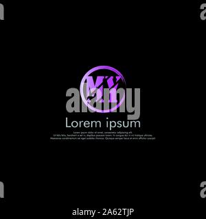 M Y MEINE Vektor erste abstrakte logo Konzept Stock Vektor