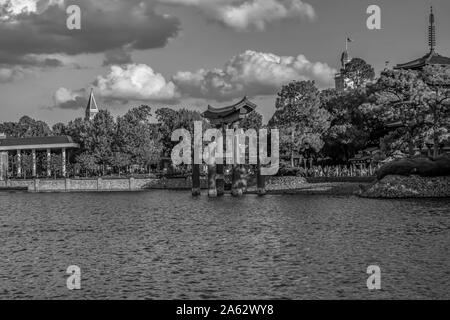 Orlando, Florida. Oktober 10, 2019. Panoramablick auf Japan Pavillion in Epcot (44) Stockfoto