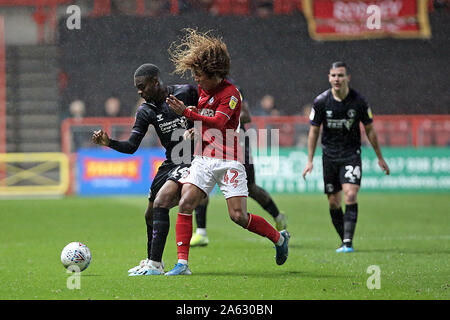 Bristol, UK. 23 Okt, 2019. Han-Noah Massengo von Bristol City während der efl Sky Bet Championship Match zwischen Bristol City und Charlton Athletic an Ashton Gate, Bristol, England am 23. Oktober 2019. Foto von Dave Peters. Nur die redaktionelle Nutzung, eine Lizenz für die gewerbliche Nutzung erforderlich. Keine Verwendung in Wetten, Spiele oder einer einzelnen Verein/Liga/player Publikationen. Credit: UK Sport Pics Ltd/Alamy leben Nachrichten Stockfoto