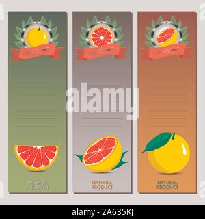 Abstrakt Vektor icon Abbildung: Logo für Zitrusfrüchte Grapefruit, slice Hälfte. Grapefruit Muster bestehend aus Card Label, natürliche Zitrusfrüchte essen. Ea Stock Vektor
