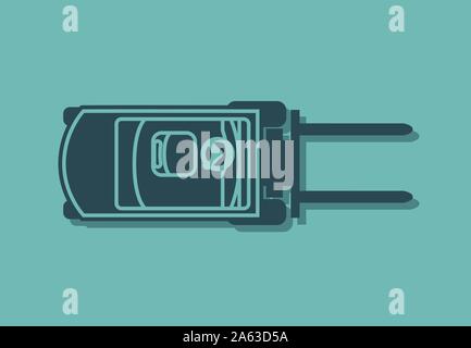 Gabelstapler, Flurförderzeuge zum Anheben und schwere Materialien über kurze Distanzen bewegen Stock Vektor