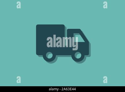 Lkw-Lieferung, traditionellen Silhouette, vector illustration symbol Stock Vektor