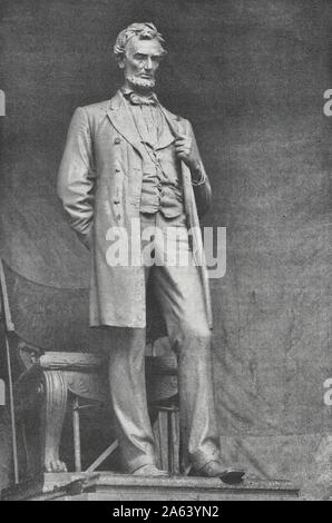 Saint-Gaudens Statue von Abraham Lincoln im Lincoln Park, Chicago Stockfoto