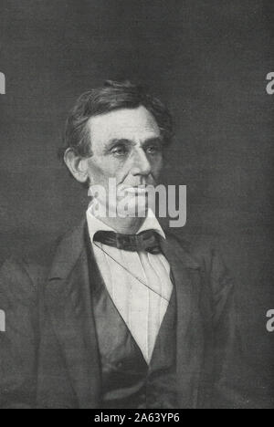 Abraham Lincoln, Kandidaten für die Präsidentschaft, in Springfield, Illinois, im Juni 1860, unmittelbar nach seiner Nominierung Stockfoto
