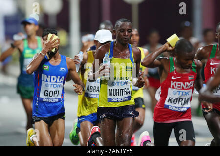 Doha, Katar. 6. Okt, 2019. Allgemeine Ansicht der Leichtathletik: Leichtathletik-WM Doha 2019 Männer Marathon an der Corniche in Doha, Katar. Credit: YUTAKA/LBA SPORT/Alamy leben Nachrichten Stockfoto