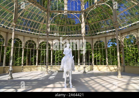 Das Crystal Palace (Palacio de Cristal) in Buen Retiro Park, eine Struktur aus Glas und Metall durch Ricardo Velázquez Bosco im Jahre 1887 in Madrid, Spanien. Stockfoto