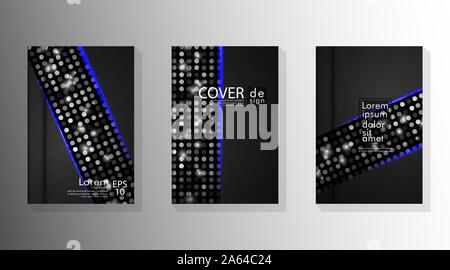 Set eleganten Hintergrund Designs für Designs, Listen, Seiten, Banner, Ideen, Cover, Booklets, Drucksachen, Broschüren, Bücher, etc. Stock Vektor