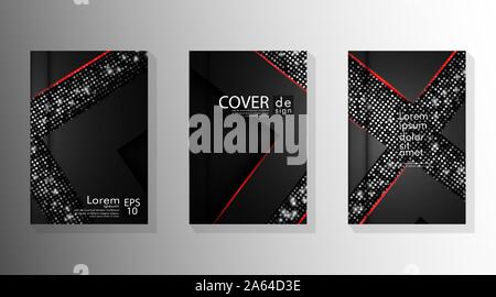 Set eleganten Hintergrund Designs für Designs, Listen, Seiten, Banner, Ideen, Cover, Booklets, Drucksachen, Broschüren, Bücher, etc. Stock Vektor