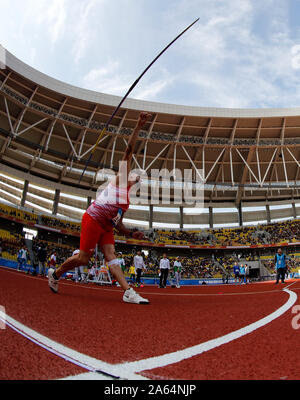 Wuhan, Hubei Provinz Chinas. 24 Okt, 2019. Marcin Krukowski Polens konkurriert während der Männer Speerwerfen Finale der Leichtathletik am 7. CISM Military World Games in Wuhan, der Hauptstadt der Provinz Hubei in Zentralchina, Okt. 24, 2019. Credit: Wang Lili/Xinhua/Alamy leben Nachrichten Stockfoto