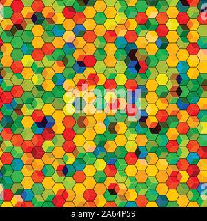 Zusammenfassung Hintergrund mit bunten hex Polygone Stock Vektor