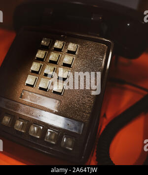 Details mit einer alten Schule, Retro/Vintage Style Telefon. Stockfoto