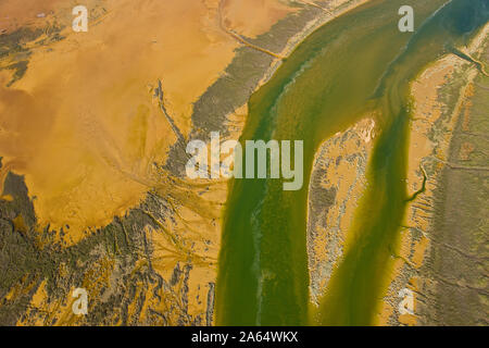 Mündung des Rio Tinto. Huelva Provinz, Andalusien, Spanien, Europa Stockfoto