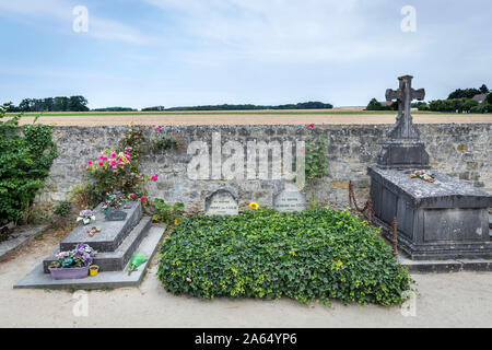 Auvers-sur-Oise: Friedhof und Grab von Maler Vincent Van Gogh Stockfoto