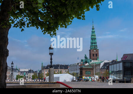 St. Nikolaus Kirche, jetzt Nikolaj Contemporary Art Center (Nikolaj Kunsthalle) in Kopenhagen Stockfoto