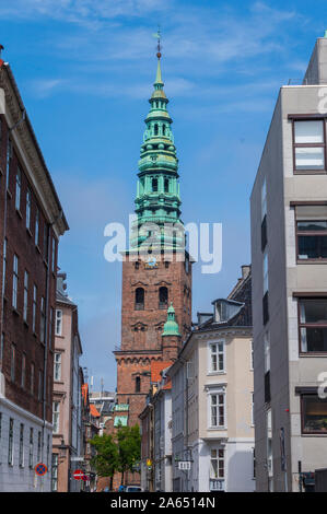 St. Nikolaus Kirche, jetzt Nikolaj Contemporary Art Center (Nikolaj Kunsthalle) in Kopenhagen Stockfoto