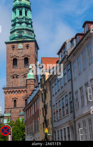 St. Nikolaus Kirche, jetzt Nikolaj Contemporary Art Center (Nikolaj Kunsthalle) in Kopenhagen Stockfoto