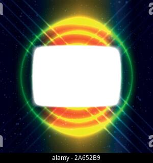 Glänzender Bildschirm auf dem Gekreuzte Drähte Stock Vektor