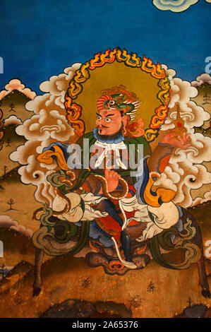 Wandmalereien im Tango Kloster, Thimpu Tals, Thimpu, Bhutan Stockfoto